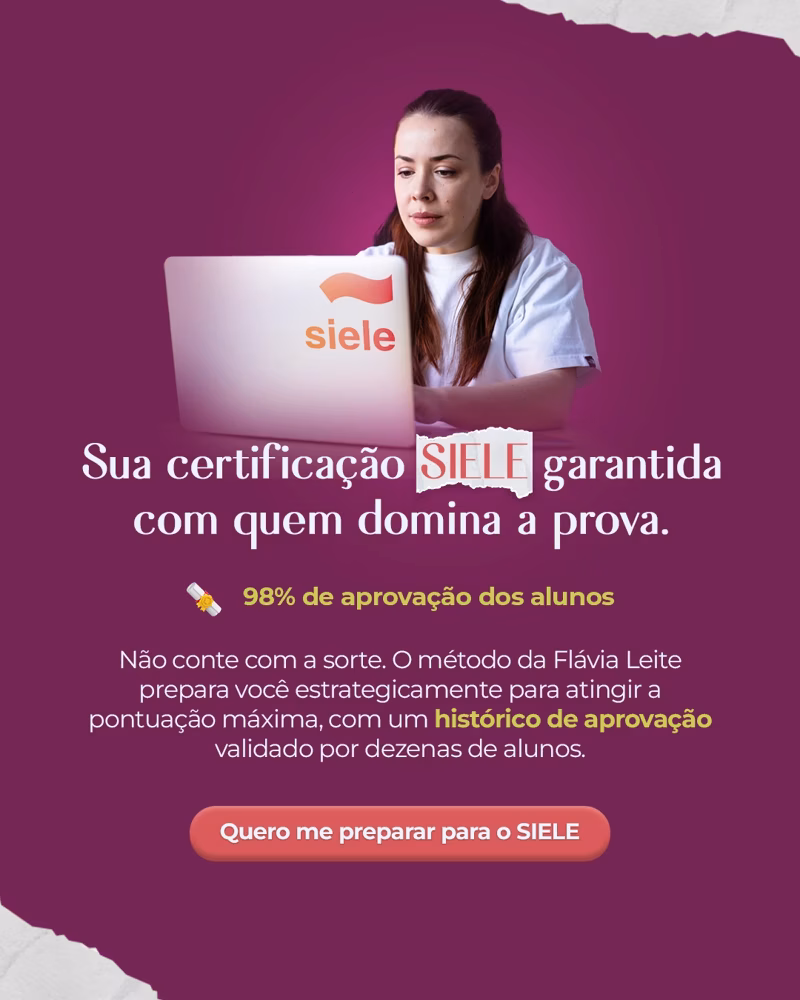 Preparação exclusiva para o exame SIELE - 98% de aprovação dos alunos