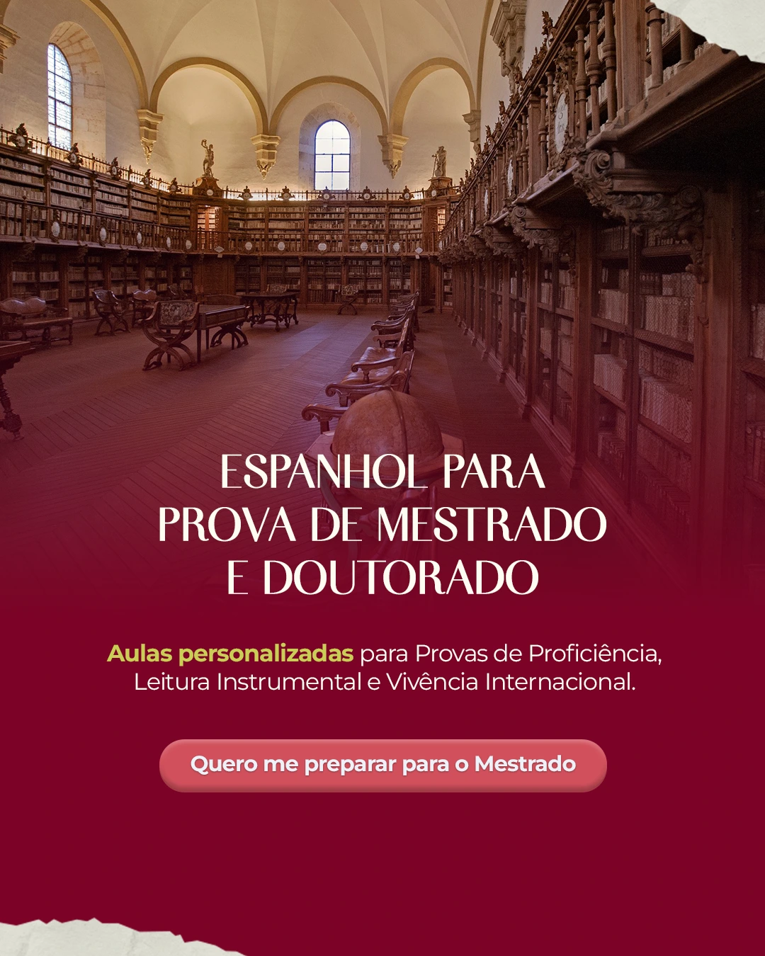 Preparação exclusiva de espanhol para mestrado e carreira acadêmica - método Flávia Leite