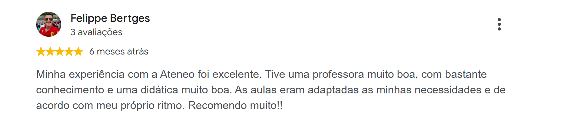 Depoimento Ateneo Idiomas
