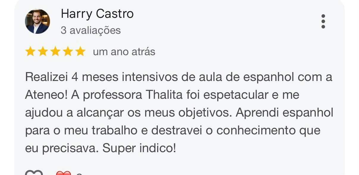 Depoimento de Harry Castro sobre aulas de espanhol